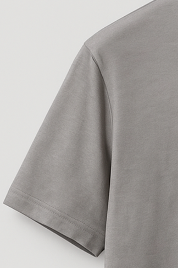 Premium Cotton Gray Crewneck T-Shirt