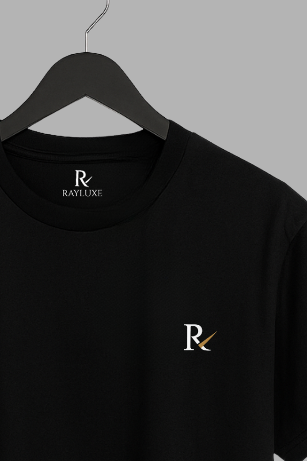 RayLuxe Premium Black Cotton T-Shirt
