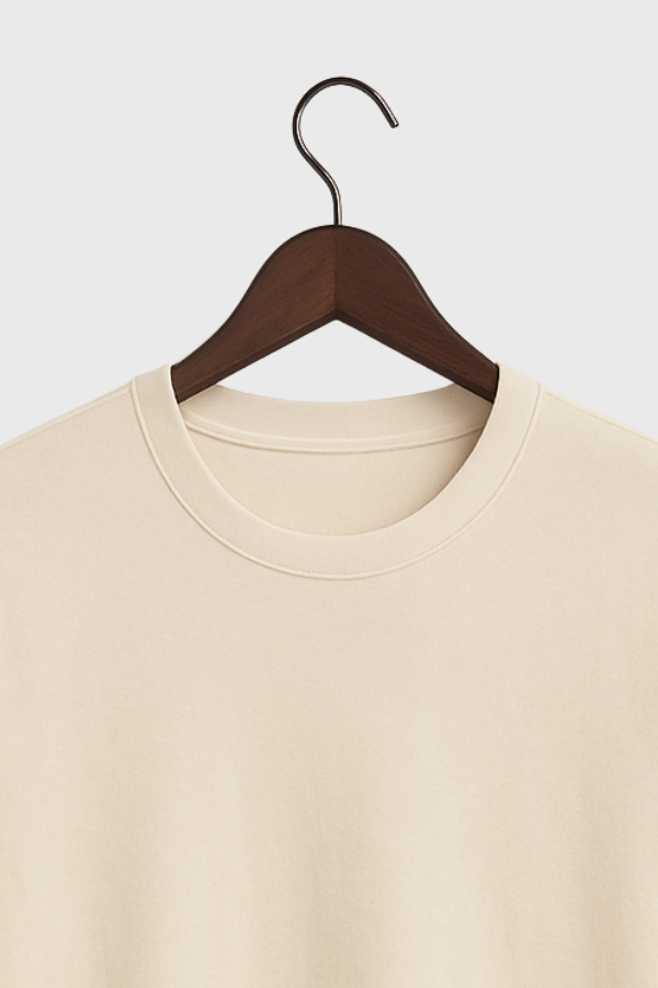 Premium Cotton T-Shirt – Classic Beige
